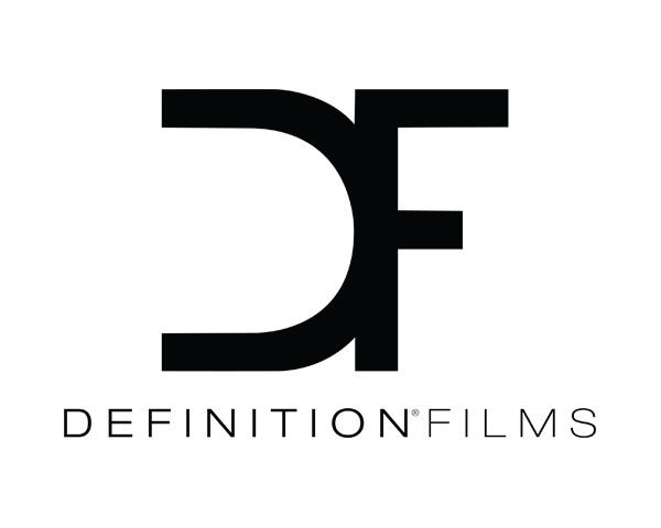 Black "DF" monogram logo above the words "DEFINITION FILMS" in capital letters on a white background.
